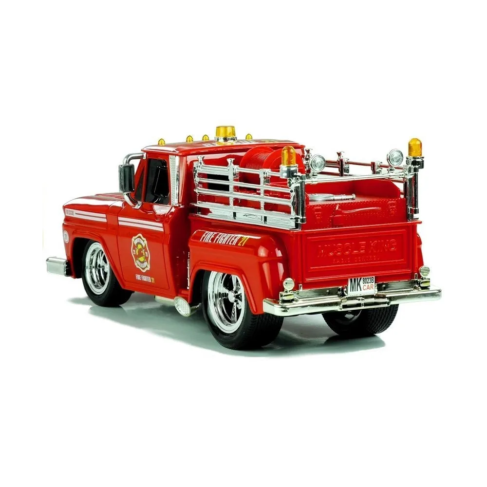 Realistyczny wóz strażacki R/C z dużą kabiną i efektami świetlnymi