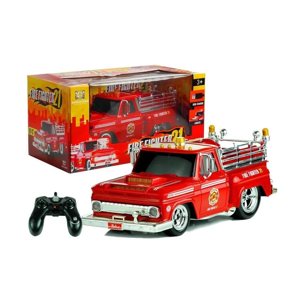 Nowoczesny design pick-upa w modelu zdalnie sterowanego wozu strażackiego
