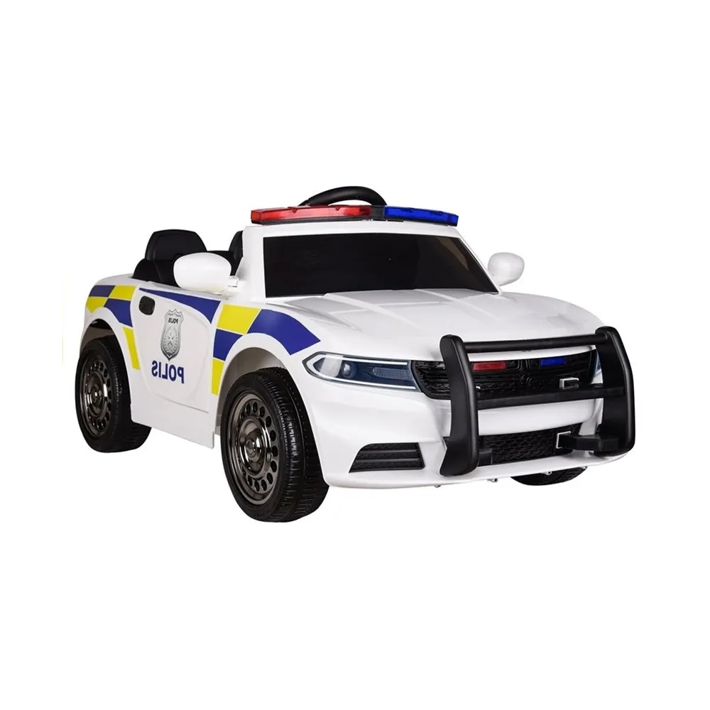 Auto na Akumulator Samochód Policyjny Biały