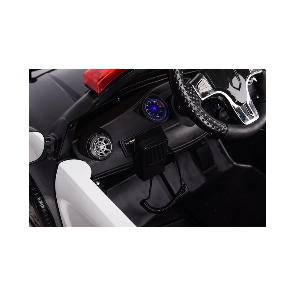 Auto na Akumulator Samochód Policyjny Biały