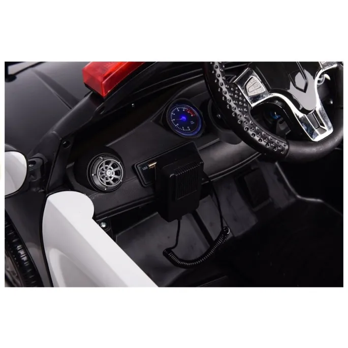 Auto na Akumulator Samochód Policyjny Biały