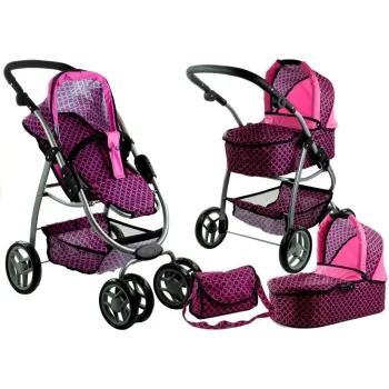 Składany daszek chroniący lalkę przed słońcem podczas spacerów