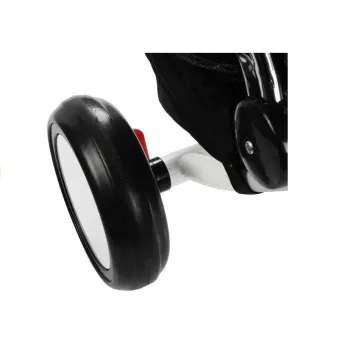 Widok na kierownicę i oparcie rowerka PRO400 Pomarańczowy z bliska