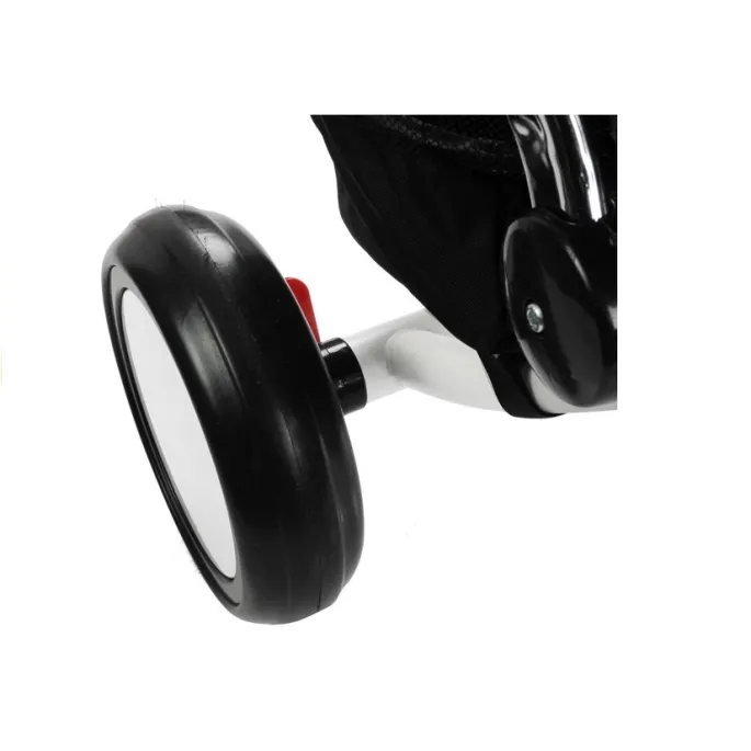 Widok na kierownicę i oparcie rowerka PRO400 Pomarańczowy z bliska