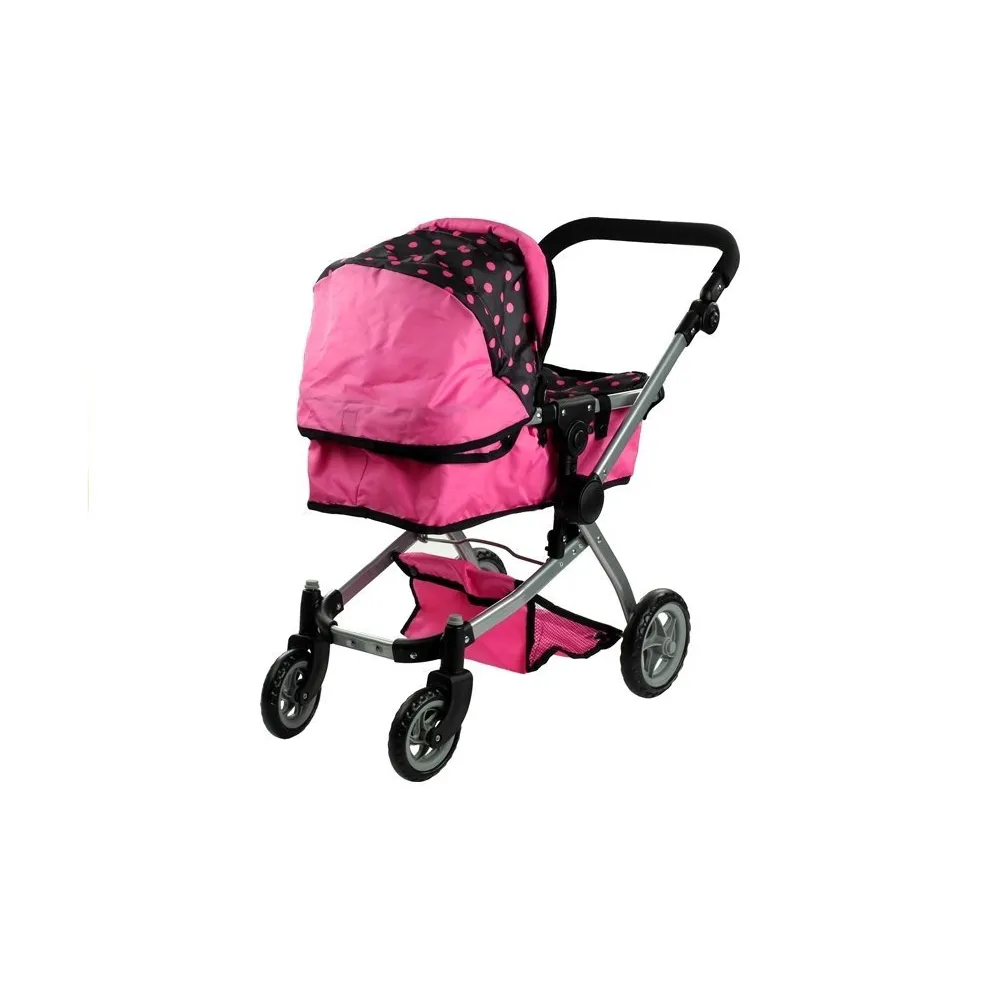 Regulowana rączka wózka dla lalek Alice pokazana w kilku pozycjach