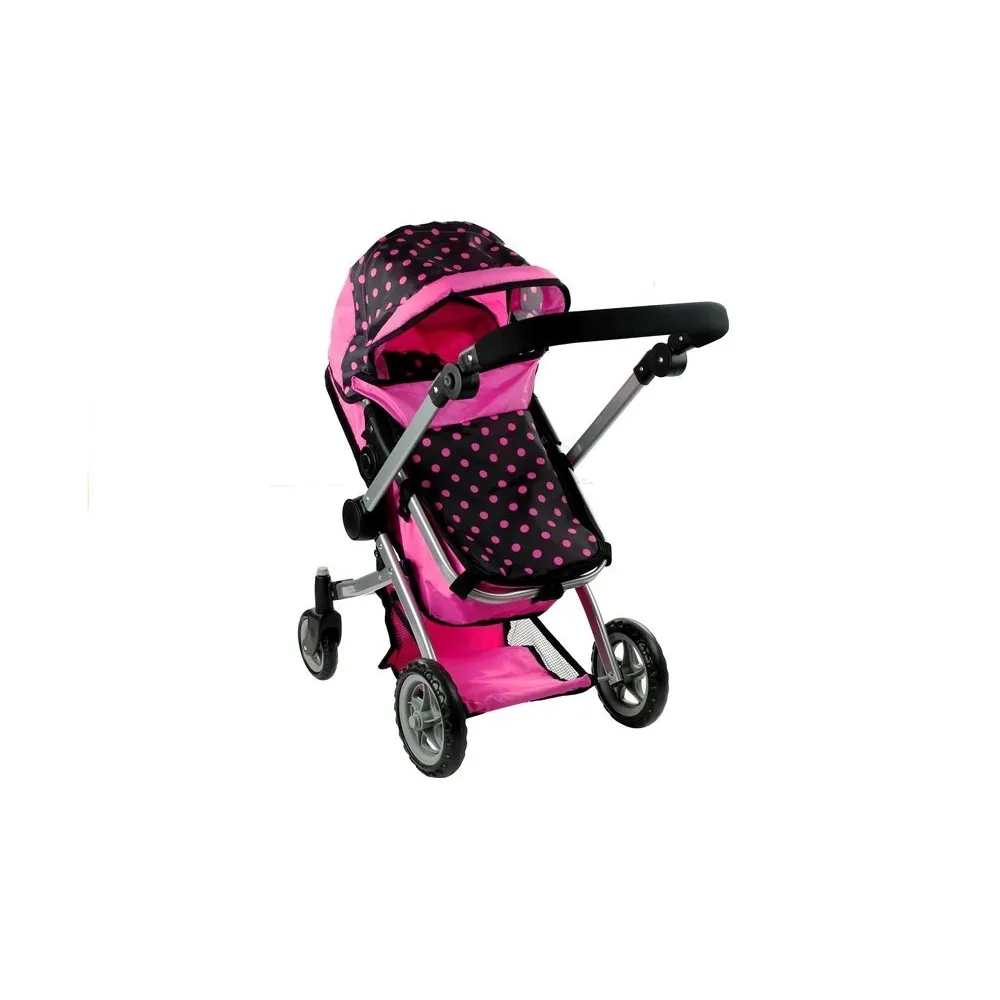 Wózek dla lalek Alice pokazany podczas zabawy w domu i na dworze