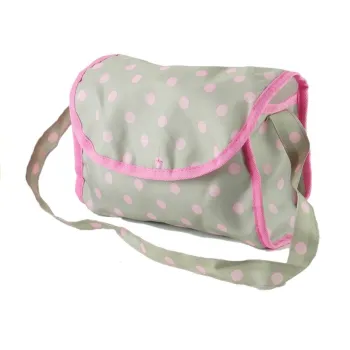 Wózek dla lalek retro z torbą na rzep i dolnym koszykiem na akcesoria