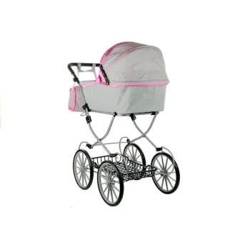 Głęboka gondola wózka dla lalek Alice Retro dla lalek do 69 cm