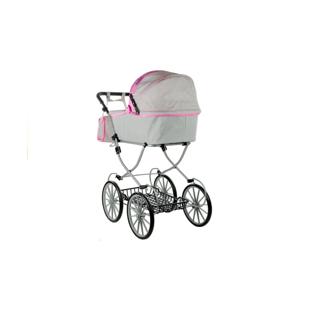 Głęboka gondola wózka dla lalek Alice Retro dla lalek do 69 cm