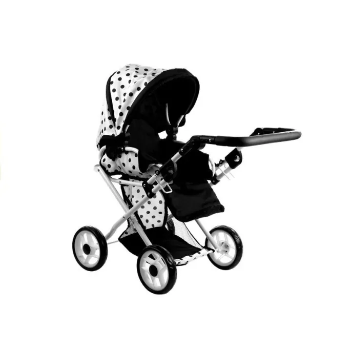 Zestaw wózek Alice z praktycznym koszykiem i akcesoriami dla lalek