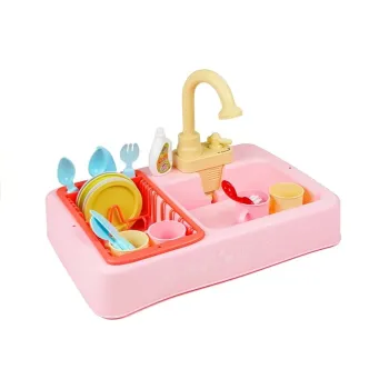 Bezpieczny plastikowy zlew do nauki sprzątania dla dziecka