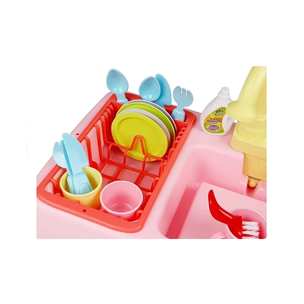 Zlew z akcesoriami do naśladowania dorosłych przez dzieci