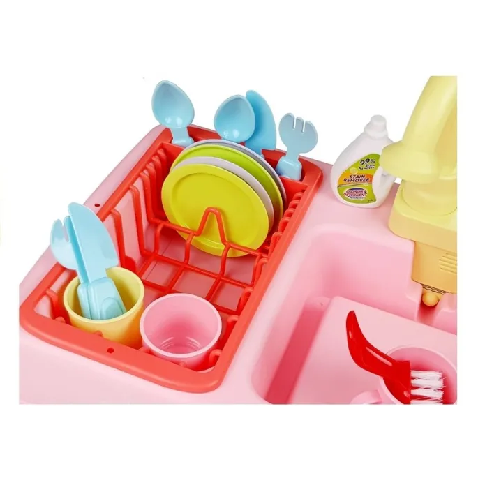 Zlew z akcesoriami do naśladowania dorosłych przez dzieci