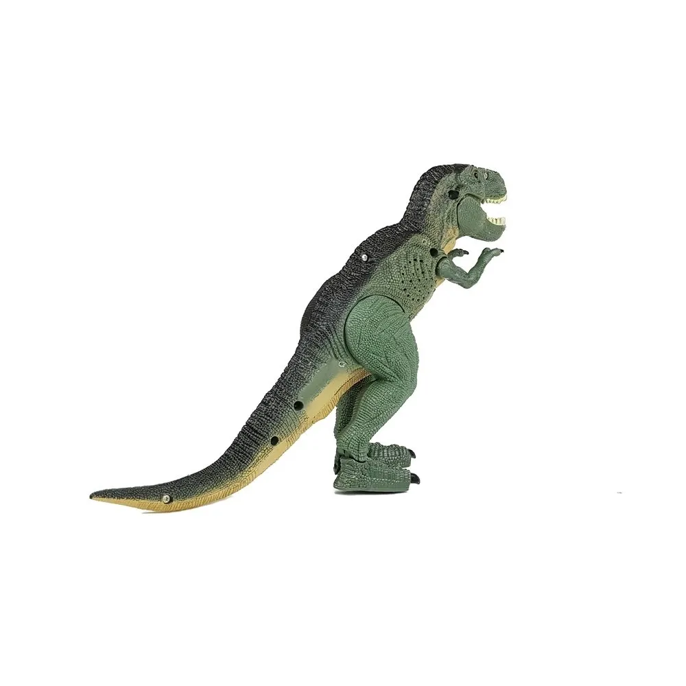 Dinozaur Tyranozaur na baterie prezentowany z bliska