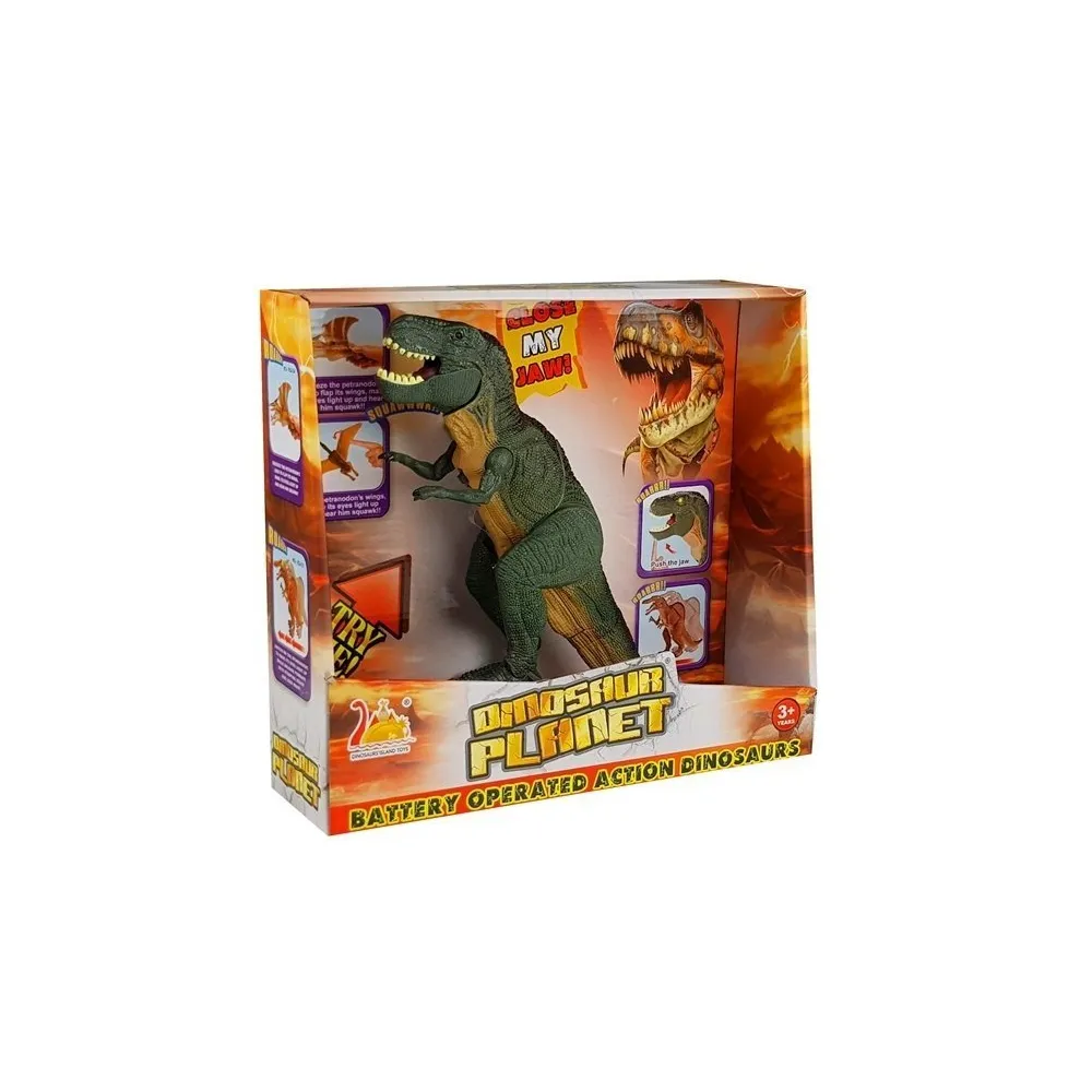 Zabawka dinozaur Tyranozaur z podświetlonymi oczami