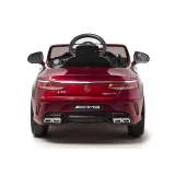 Jednoosobowy fotel z ekoskóry w dziecięcym Mercedesie S63 na akumulator