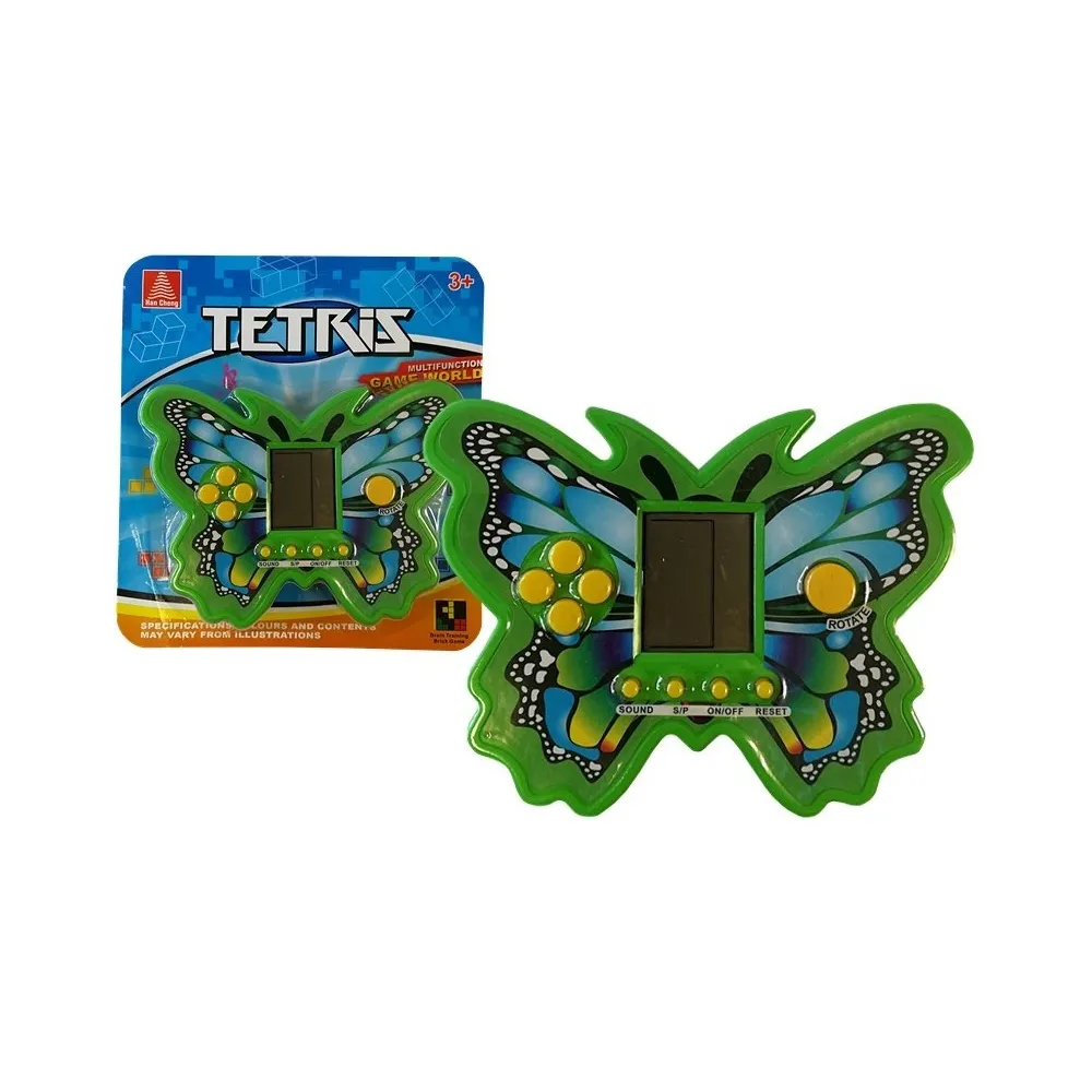 Gra Tetris Motyl Zielony w ergonomicznej, przyjaznej dzieciom obudowie