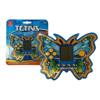 Elektroniczna gra Tetris Motyl w kolorze niebieskim, widok z przodu