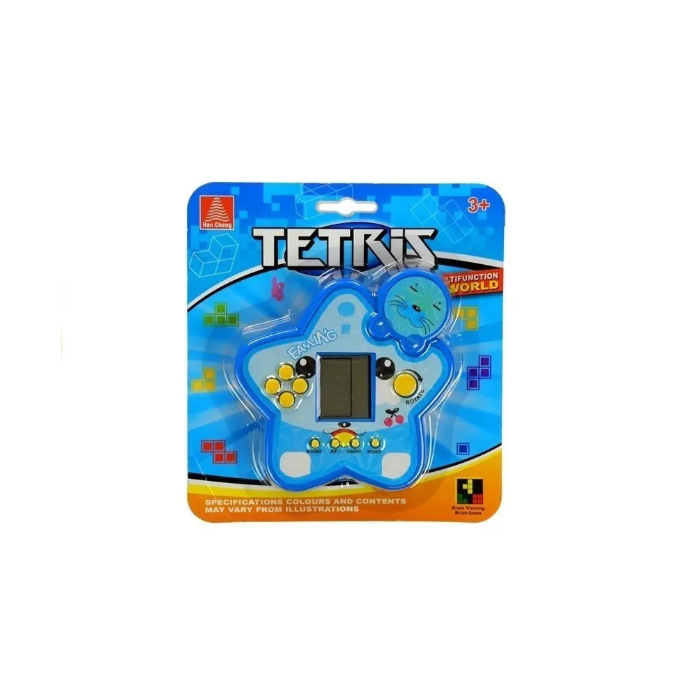 Detal przycisków gry Tetris Gwiazdka podkreślający łatwość obsługi