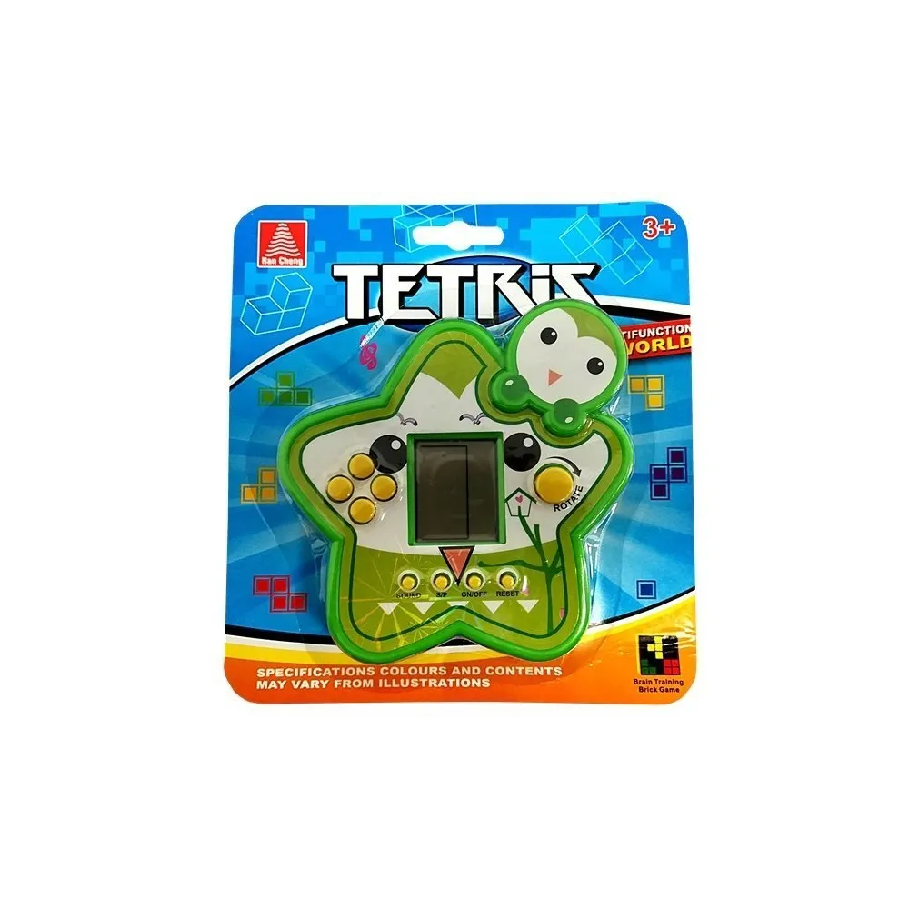 Przenośna gra Tetris w wyjątkowej zielonej obudowie w kształcie gwiazdy