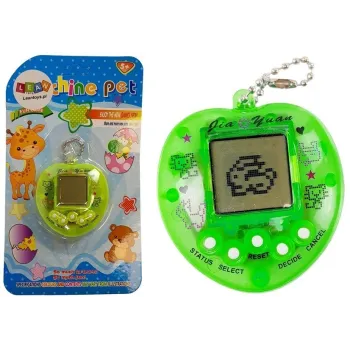 Elektroniczna gra Tamagotchi Zielona z krótkim łańcuszkiem dla dzieci