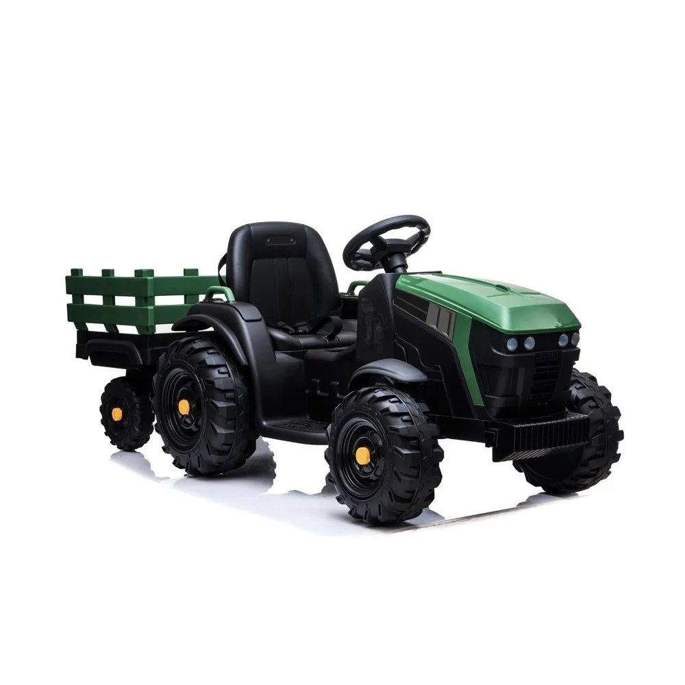 Traktor z Przyczepą na akumulator BDM0925 Zielony Wojskowy