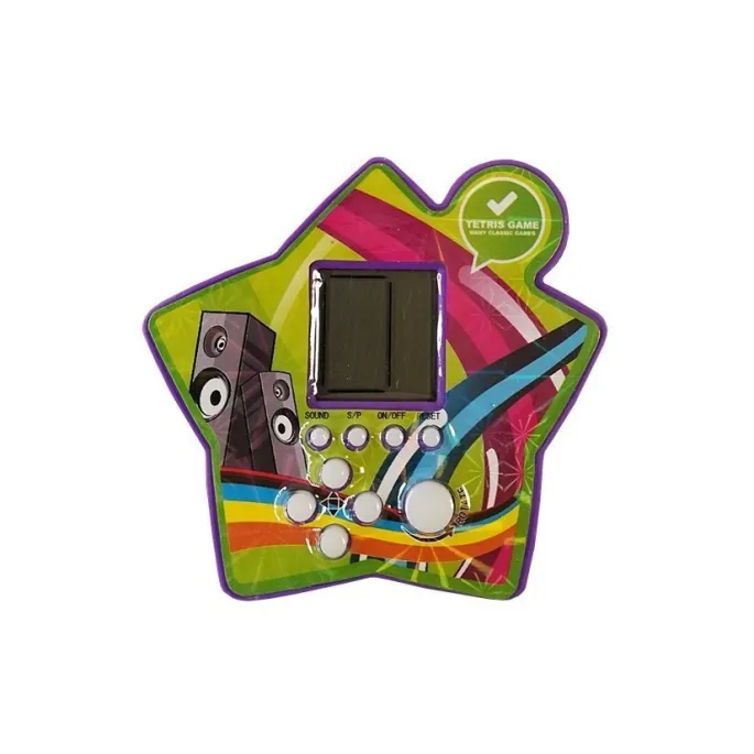Przenośna elektroniczna gra Tetris, idealna do plecaka