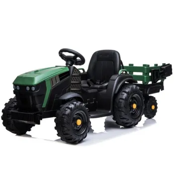 Traktor z Przyczepą na akumulator BDM0925 Zielony Wojskowy
