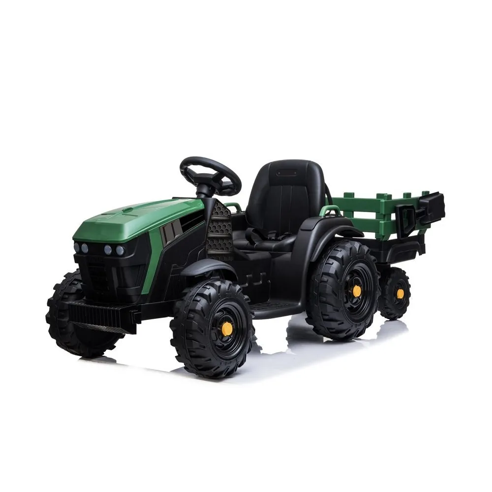 Traktor z Przyczepą na akumulator BDM0925 Zielony Wojskowy