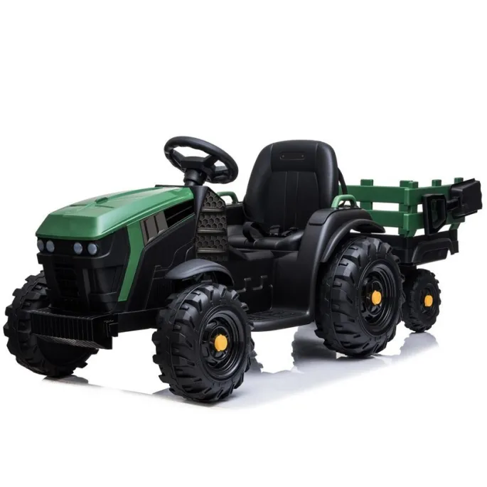 Traktor z Przyczepą na akumulator BDM0925 Zielony Wojskowy