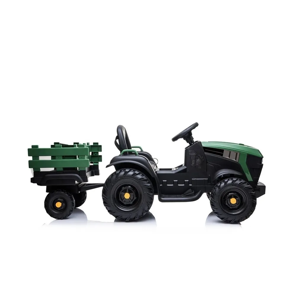 Traktor z Przyczepą na akumulator BDM0925 Zielony Wojskowy