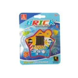 Elektroniczna gra Tetris z fioletową obudową, widok z przodu