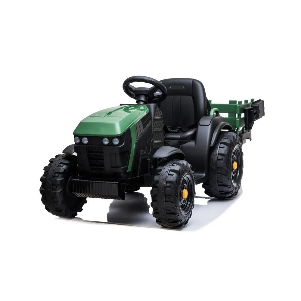 Traktor z Przyczepą na akumulator BDM0925 Zielony Wojskowy