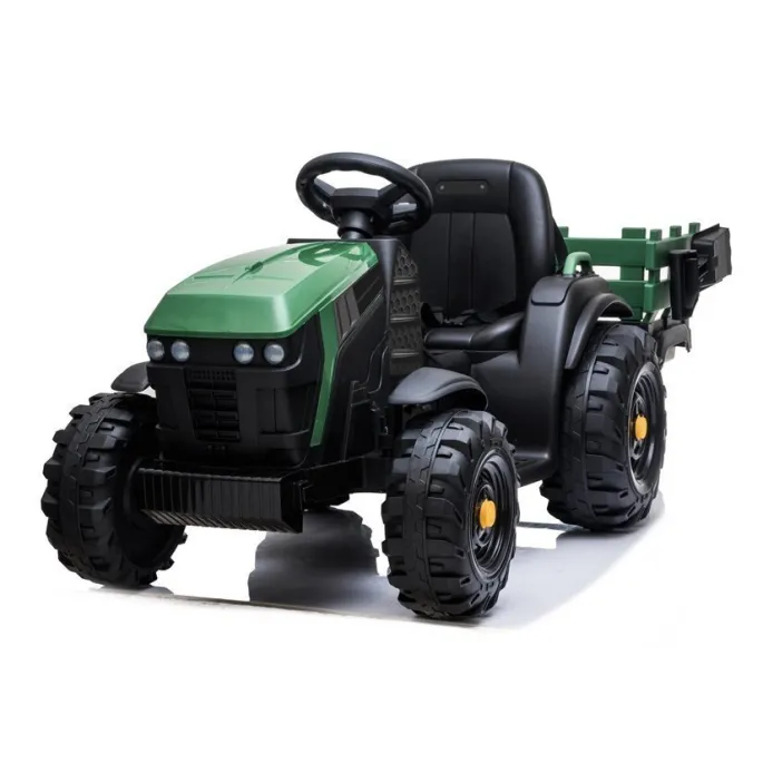 Traktor z Przyczepą na akumulator BDM0925 Zielony Wojskowy