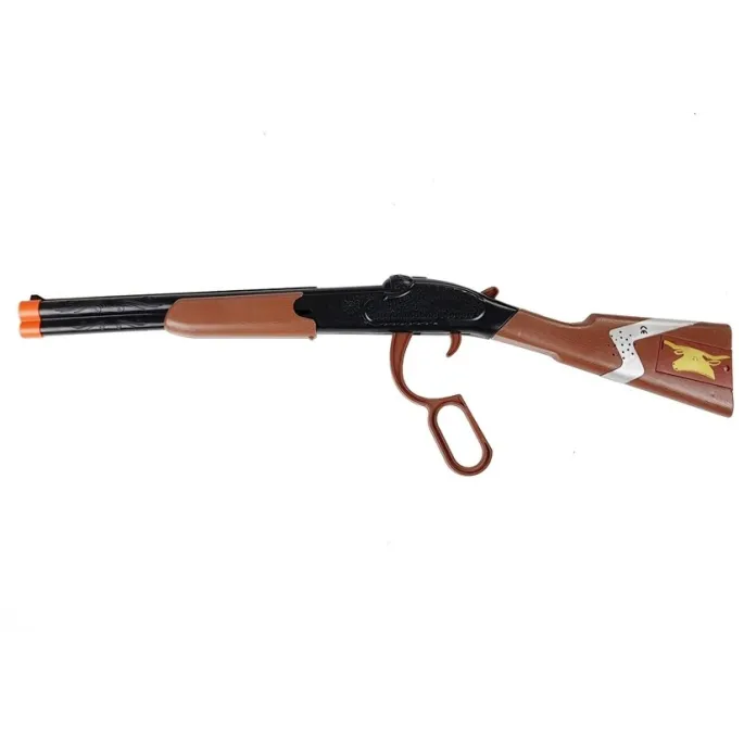 Zestaw akcesoriów kowbojskich z rewolwerem i gwiazdą szeryfa