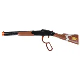 Zestaw akcesoriów kowbojskich z rewolwerem i gwiazdą szeryfa