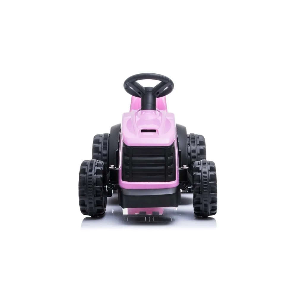 Elektryczny pojazd dziecięcy z przyczepą w kolorze różowym
