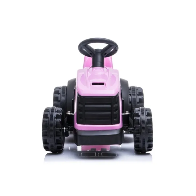 Elektryczny pojazd dziecięcy z przyczepą w kolorze różowym