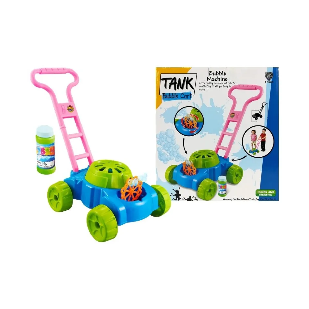 Maszynka do robienia baniek mydlanych dla dzieci w kształcie kosiarki