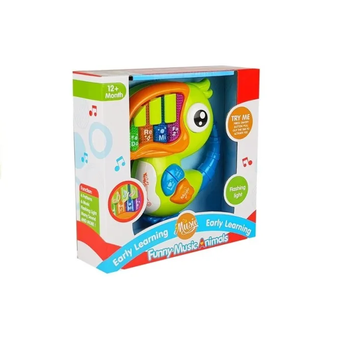 Edukacyjne organki dziecięce papuga z dźwiękami zwierząt i łatwą obsługą