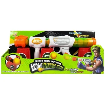 Biało-pomarańczowy pistolet na miękkie kulki z akcesoriami do zabawy