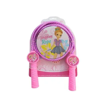 Różowa skakanka sznurkowa dla dzieci z ergonomicznymi rączkami