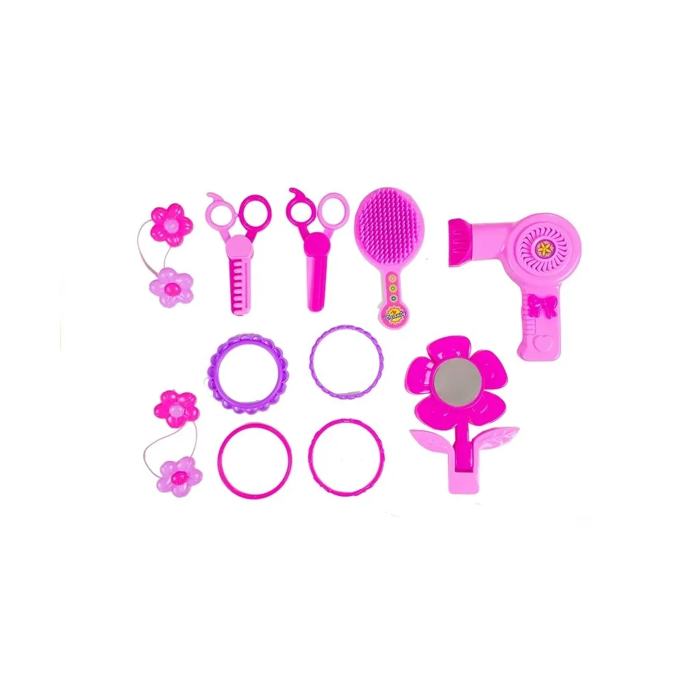 Zabawka beauty set z suszarką, szczotką i ozdobami do włosów