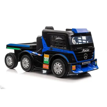 Auto Na Akumulator Mercedes + Naczepa XMX622B Granatowy LCD