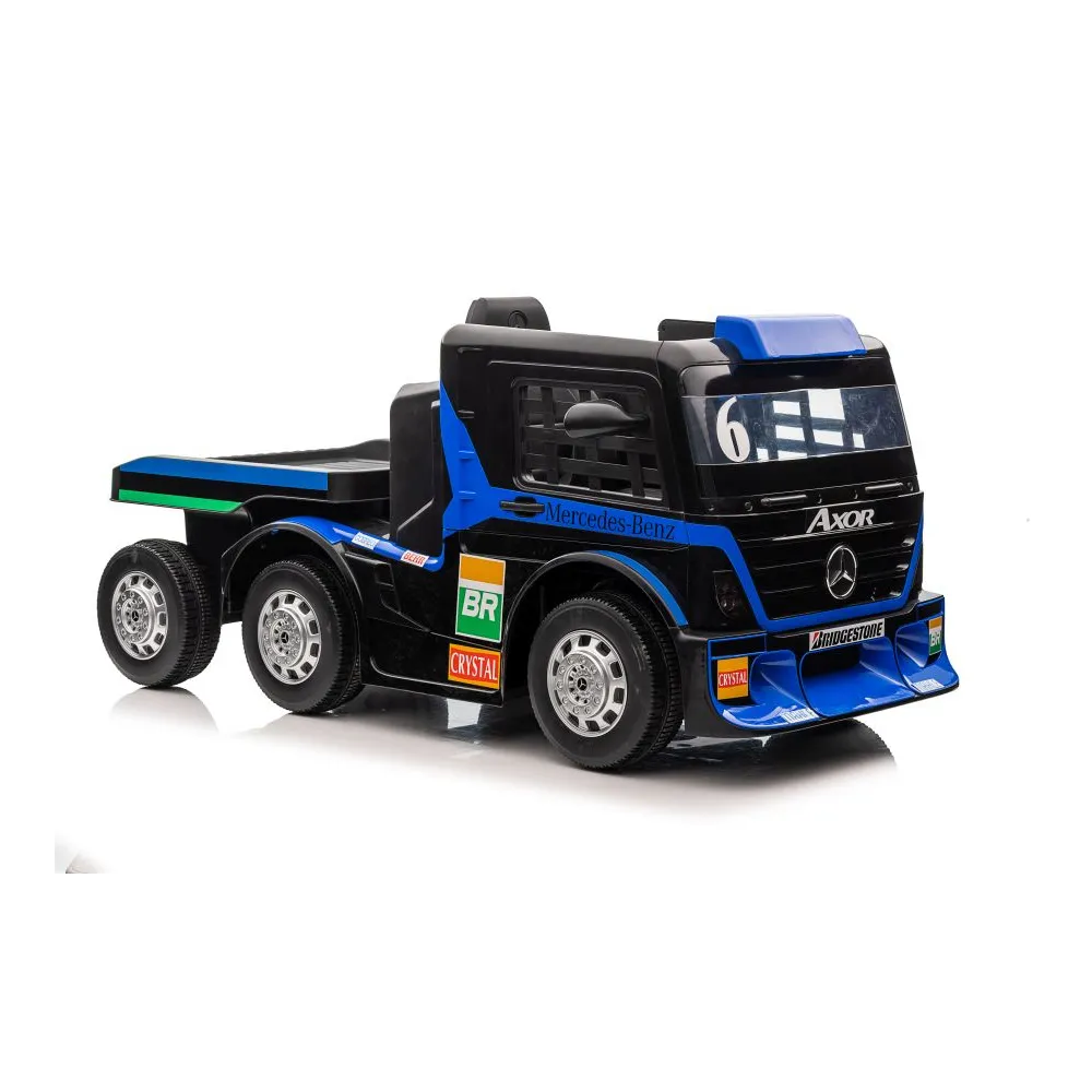 Auto Na Akumulator Mercedes + Naczepa XMX622B Granatowy LCD