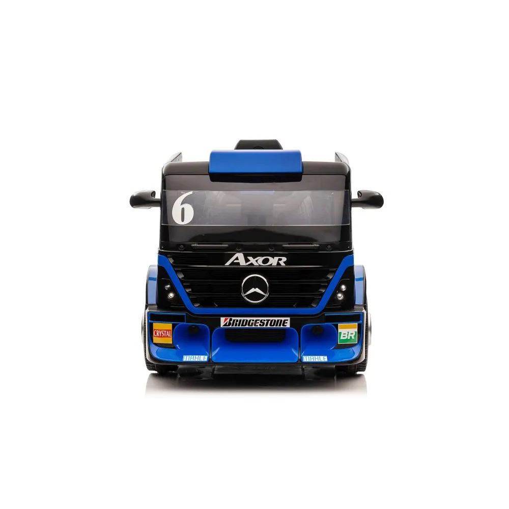 Auto Na Akumulator Mercedes + Naczepa XMX622B Granatowy LCD