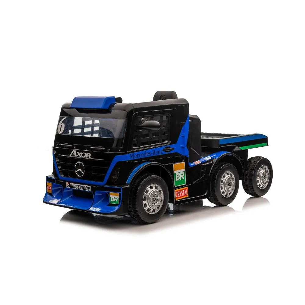 Auto Na Akumulator Mercedes + Naczepa XMX622B Granatowy LCD