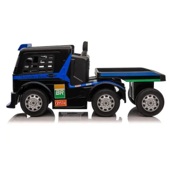 Auto Na Akumulator Mercedes + Naczepa XMX622B Granatowy LCD