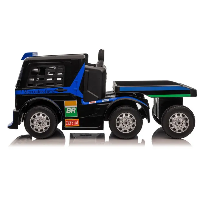 Auto Na Akumulator Mercedes + Naczepa XMX622B Granatowy LCD