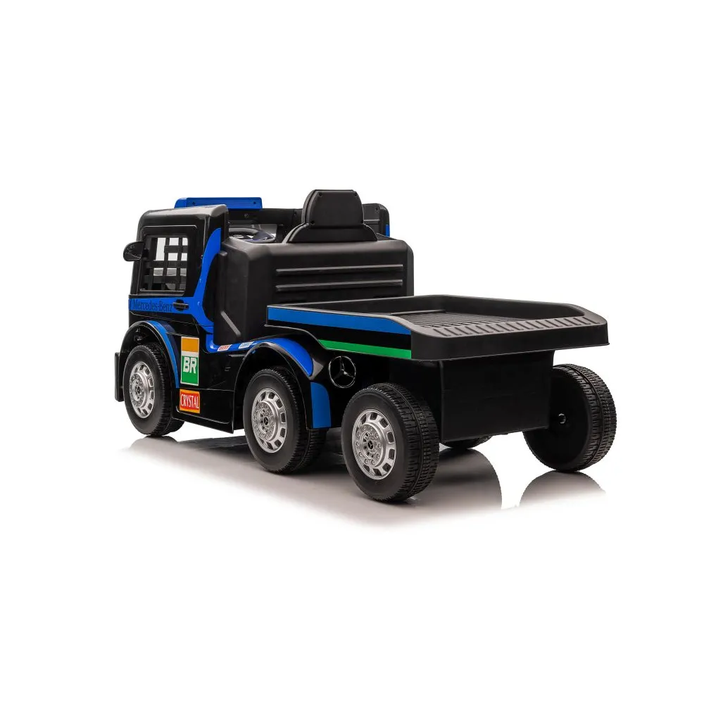 Auto Na Akumulator Mercedes + Naczepa XMX622B Granatowy LCD